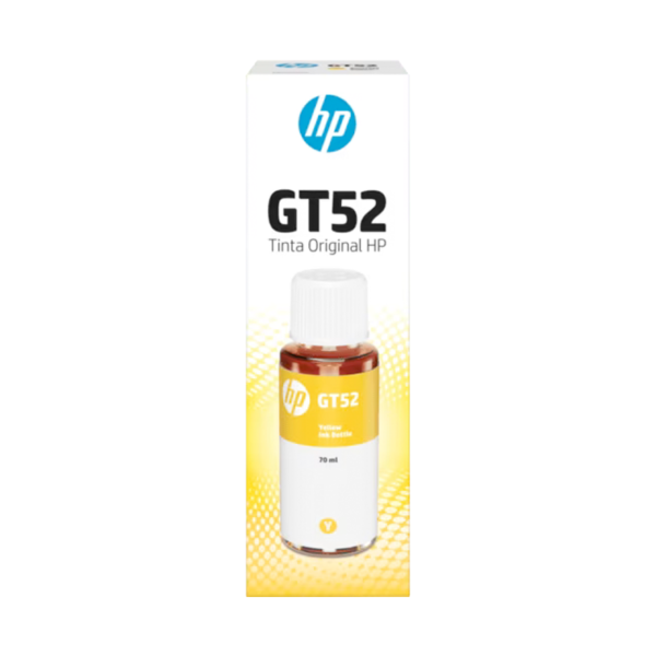 Botella de Tinta HP GT52 Amarilla Original