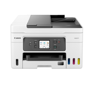 La impresora MAXIFY GX4010 inalámbrica 4 en 1 (impresión, copiado, escaneo y fax) amplía la línea de impresoras de tanque recargable de Canon a un precio cada vez más asequible.